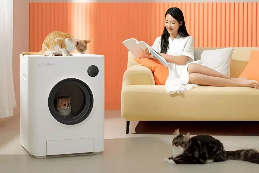 rotating litter box